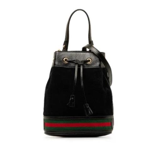 Pre-owned Suede totes Gucci Vintage , Black , Dames