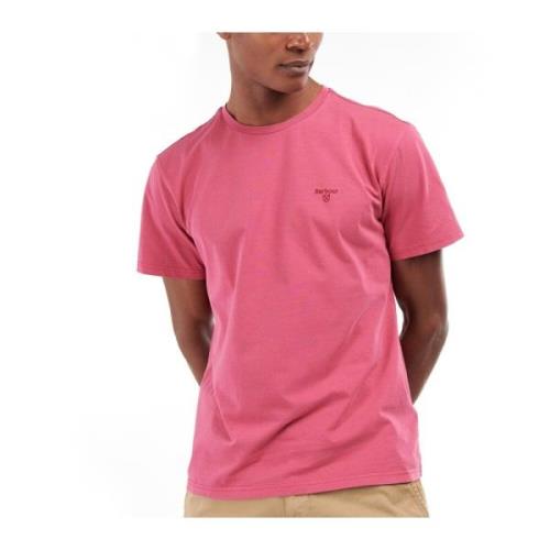 Geborduurd Schild T-shirt Barbour , Pink , Heren