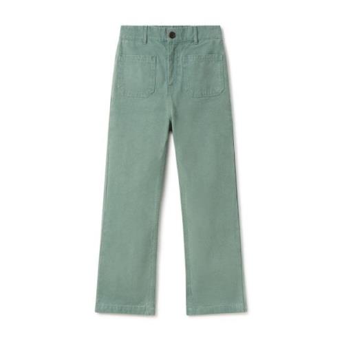 Cropped Trousers Twothirds , Green , Dames