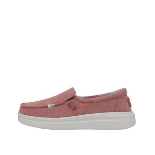 Boho-Cool Moccasin Misty Rise Collection Hey Dude , Pink , Dames