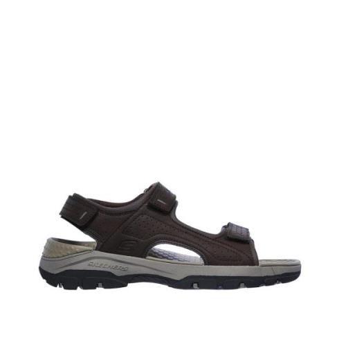 Comfortabele open teen sandaal Luxe Foam Skechers , Brown , Heren