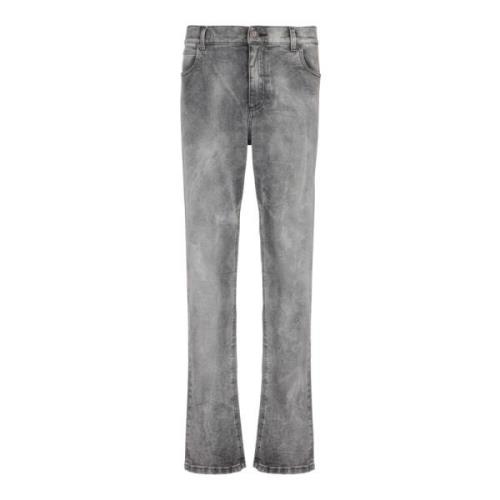 Grijze denim regular-fit jeans Balmain , Gray , Heren