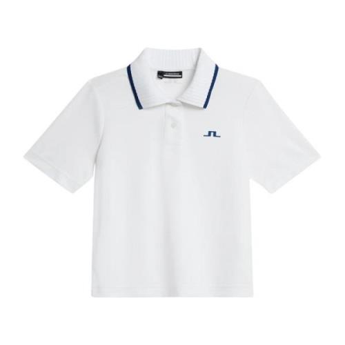 Elegant Jacquard Polo Shirt J.Lindeberg , White , Dames