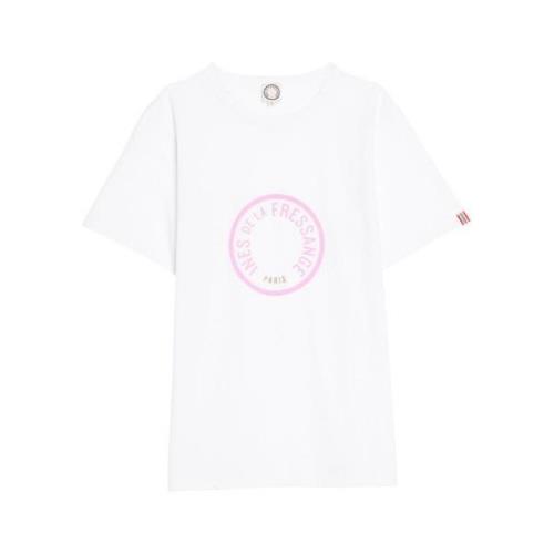 Oscar white logo pink T-shirt Ines De La Fressange Paris , White , Dam...