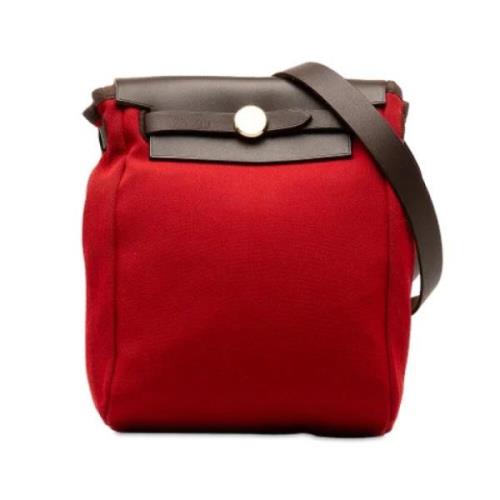 Pre-owned Canvas crossbody-bags Hermès Vintage , Red , Dames