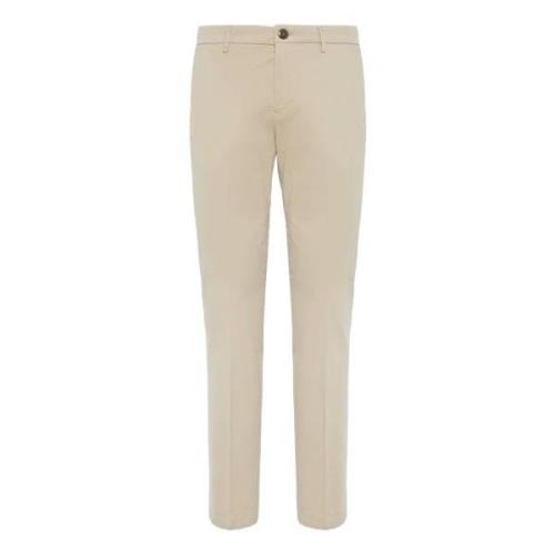 Stretch Katoenen Broek Boggi Milano , Beige , Heren