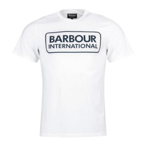 Grafisch T-shirt Klassiek Wit Barbour , White , Heren