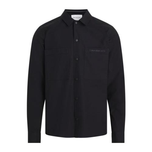 Op Maat Gemaakt Overhemd Calvin Klein , Black , Heren