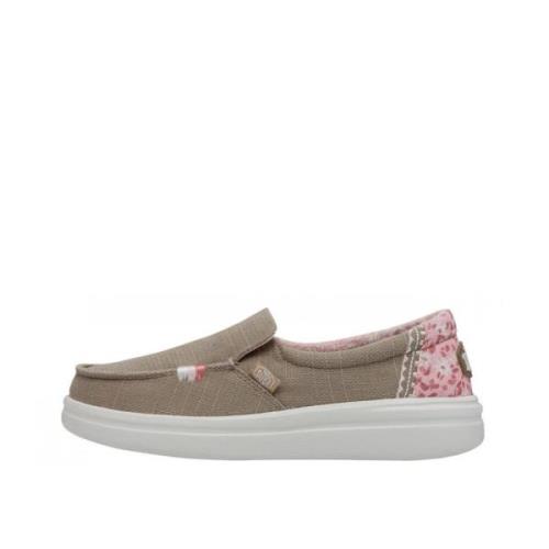 Boho-Cool Moccasin Misty Rise Collection Hey Dude , Beige , Dames