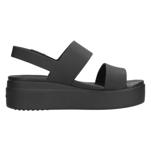 Dames Sandaal met Zachte Bandjes voor Strand Crocs , Black , Dames