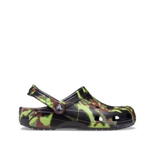 Camo Spray Effect Klompen Crocs , Multicolor , Heren