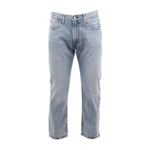 Straight Leg Jeans met Medium Wassing Levi's , Blue , Heren