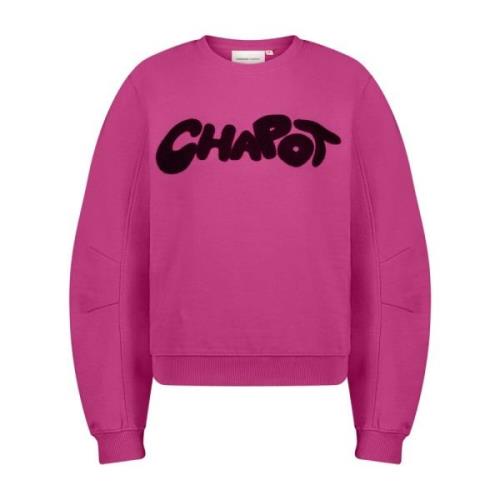 Ballonmouw Sweater Fabienne Chapot , Pink , Dames