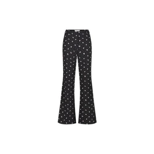 Flared High-Waisted Puck Trousers Fabienne Chapot , Multicolor , Dames