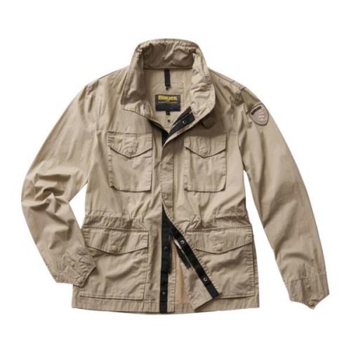 Field Jacket in Katoen Blauer , Beige , Heren