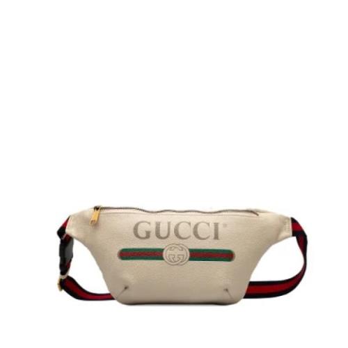 Pre-owned Leather crossbody-bags Gucci Vintage , Beige , Dames