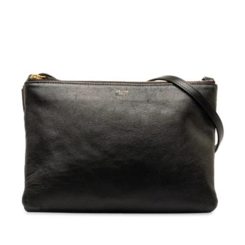 Pre-owned Leather crossbody-bags Celine Vintage , Black , Dames