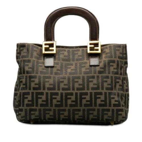 Pre-owned Canvas handbags Fendi Vintage , Brown , Dames