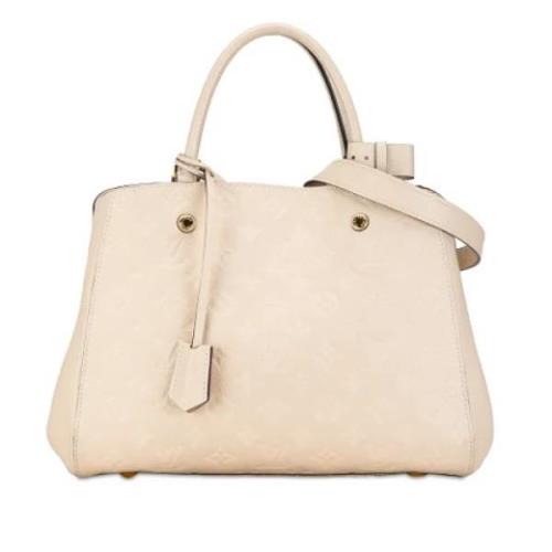 Pre-owned Leather louis-vuitton-bags Louis Vuitton Vintage , Beige , D...