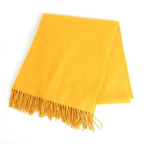 Pre-owned Silk scarves Hermès Vintage , Yellow , Dames