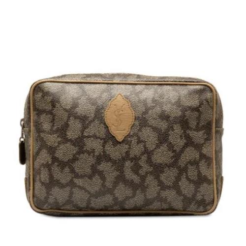 Pre-owned Fabric wallets Yves Saint Laurent Vintage , Gray , Dames