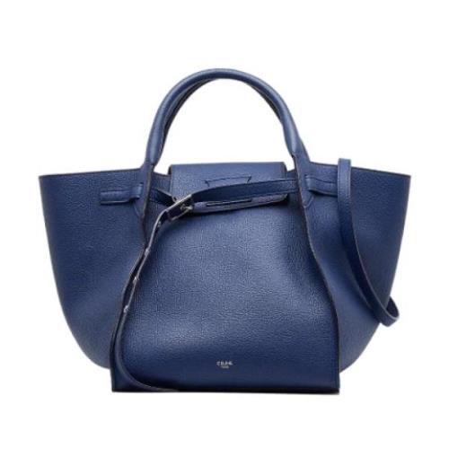 Pre-owned Leather celine-bags Celine Vintage , Blue , Dames