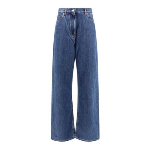 Blauwe Jeans met Ritssluiting Valentino , Blue , Dames