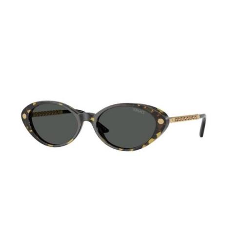Stijlvolle zonnebril in donkergrijs Versace , Brown , Dames