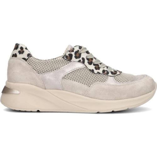 Leopard Print Dames Sneakers Grijs Waldläufer , Multicolor , Dames