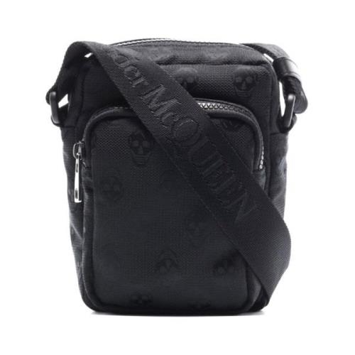 Stijlvolle Leren Tas Alexander McQueen , Black , Heren