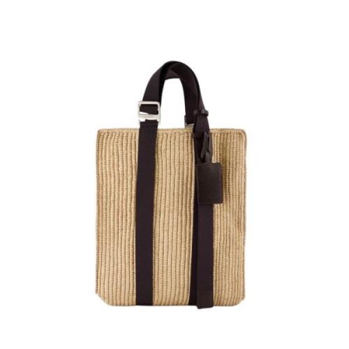 Stijlvolle Donkerbruine Raphia Tote Bag Jacquemus , Brown , Heren