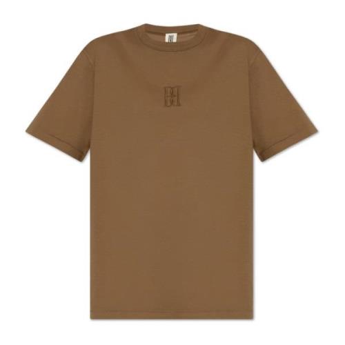 T-shirt met Fayeh logo By Herenne Birger , Brown , Dames