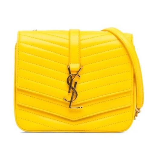 Pre-owned Leather crossbody-bags Yves Saint Laurent Vintage , Yellow ,...