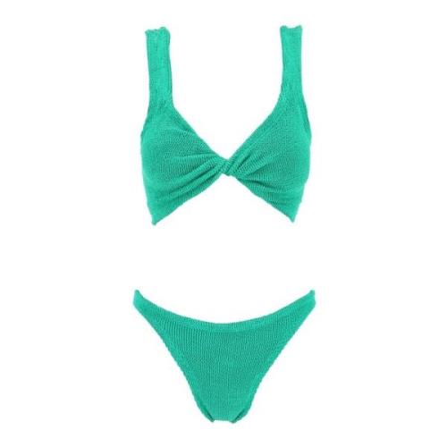 Twisted Chest Bikini Set Hunza G , Green , Dames