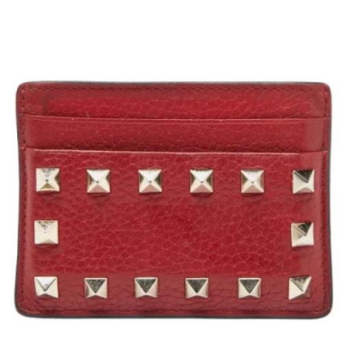 Pre-owned Leather wallets Valentino Vintage , Red , Dames