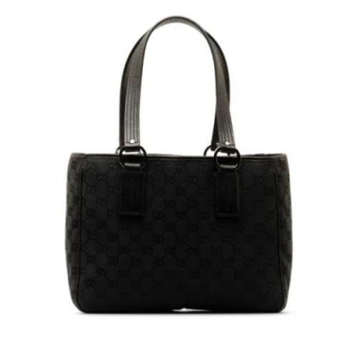 Pre-owned Canvas totes Gucci Vintage , Black , Dames