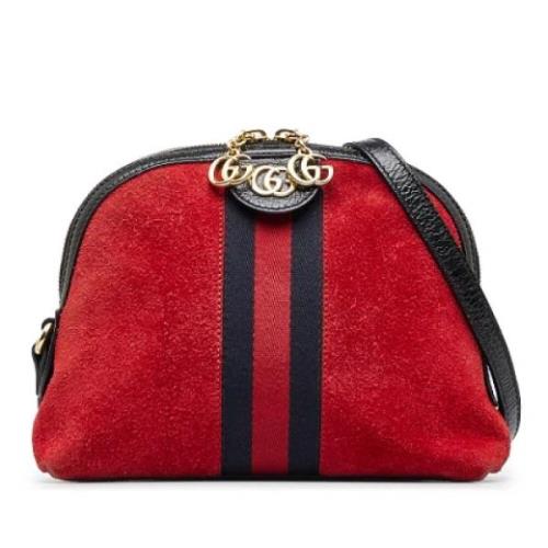 Pre-owned Leather crossbody-bags Gucci Vintage , Red , Dames