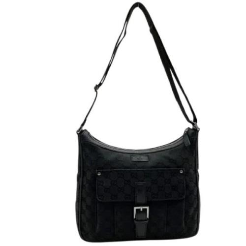 Pre-owned Canvas shoulder-bags Gucci Vintage , Black , Dames