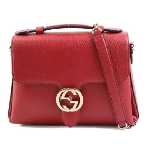 Pre-owned Leather shoulder-bags Gucci Vintage , Red , Dames