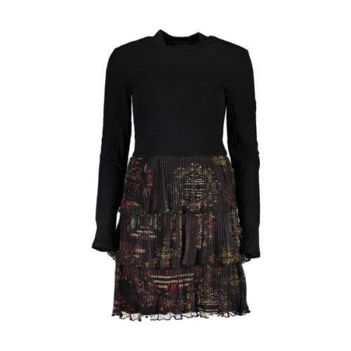 Chique hooggesloten jurk met lange mouwen Desigual , Black , Dames