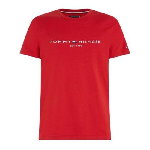 Rode T-shirts Tommy Hilfiger , Red , Heren