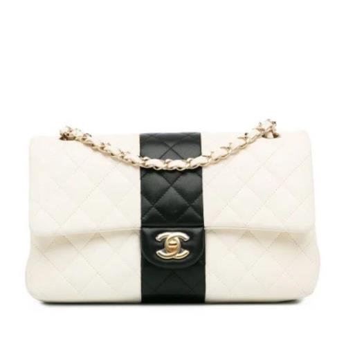 Pre-owned Leather chanel-bags Chanel Vintage , White , Dames