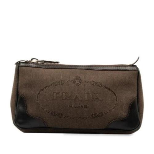 Pre-owned Canvas prada-bags Prada Vintage , Brown , Dames