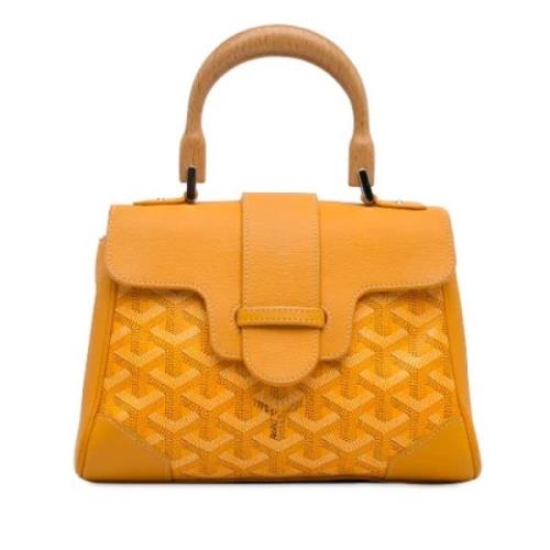 Pre-owned Fabric handbags Goyard Vintage , Yellow , Dames
