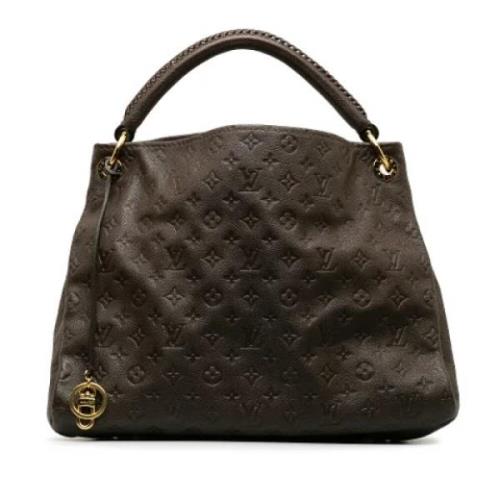 Pre-owned Leather handbags Louis Vuitton Vintage , Brown , Dames