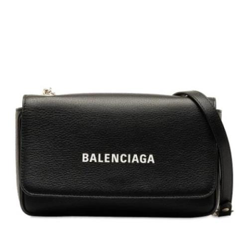 Pre-owned Leather shoulder-bags Balenciaga Vintage , Black , Dames