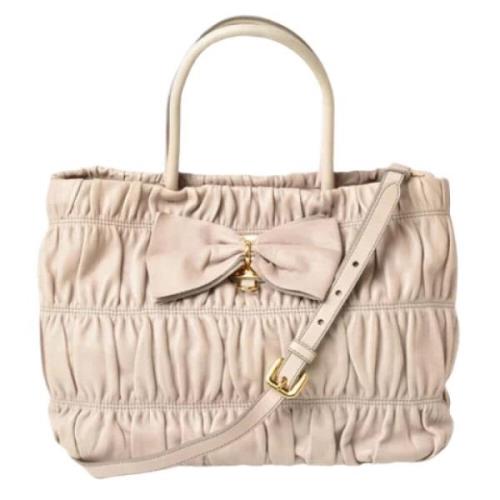 Pre-owned Leather prada-bags Prada Vintage , Beige , Dames