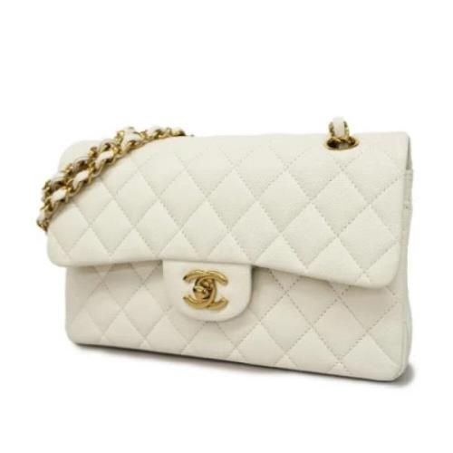 Pre-owned Leather chanel-bags Chanel Vintage , White , Dames