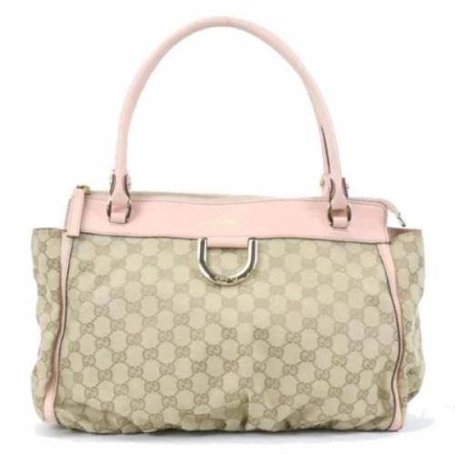 Pre-owned Canvas handbags Gucci Vintage , Beige , Dames