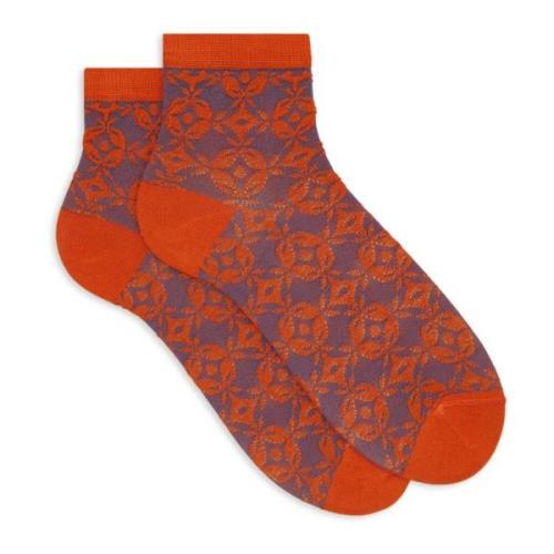 Italiaanse korte katoenen sokken met borduurwerk Gallo , Multicolor , ...